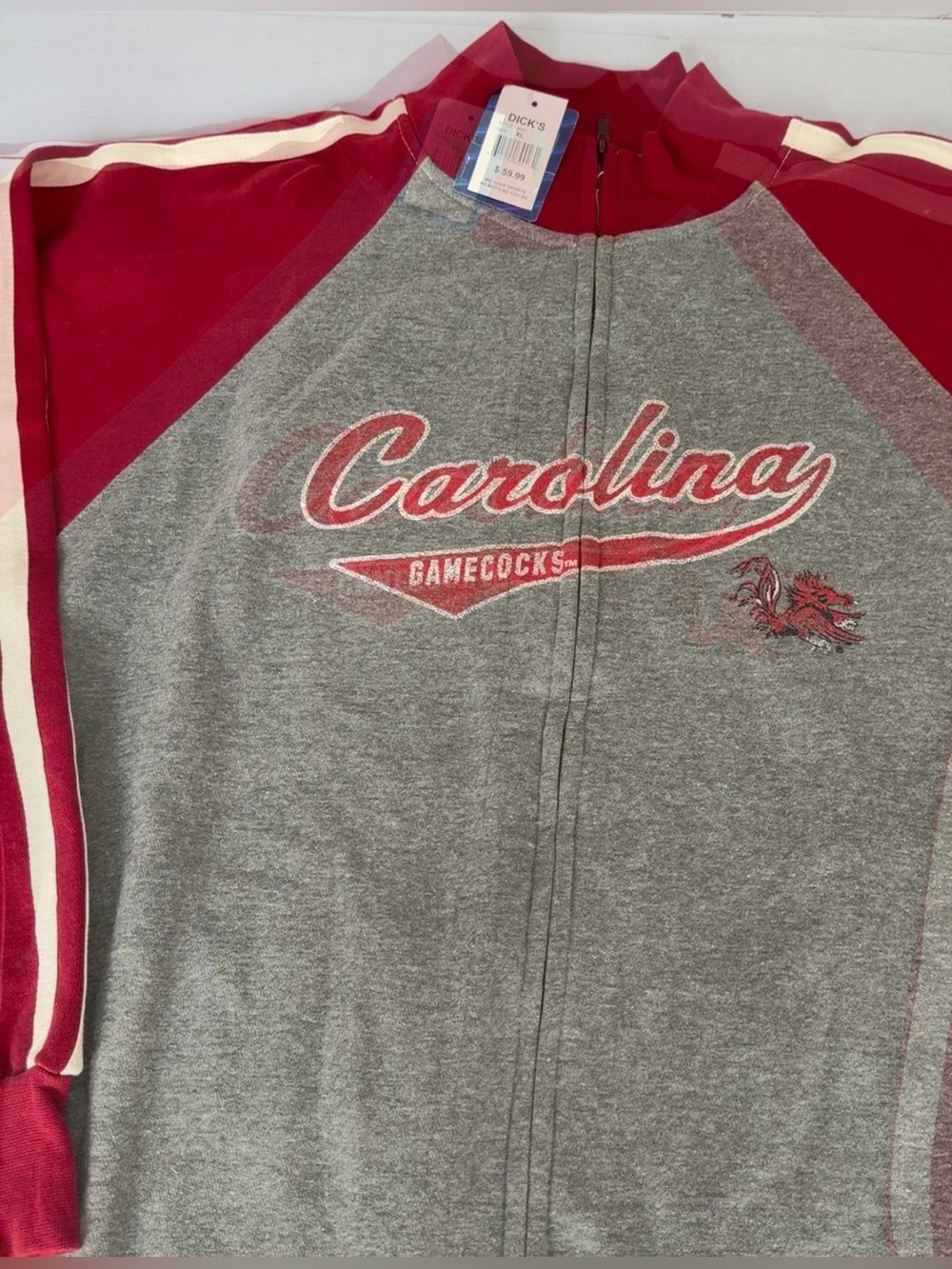 South Carolina Gamecocks Jacket Mens XL NWT J America Full Zip Retro NCAA USC - Picture 2 of 8